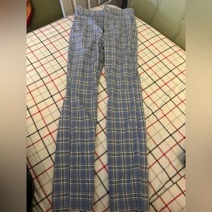 Hollister dress pants plaid blue